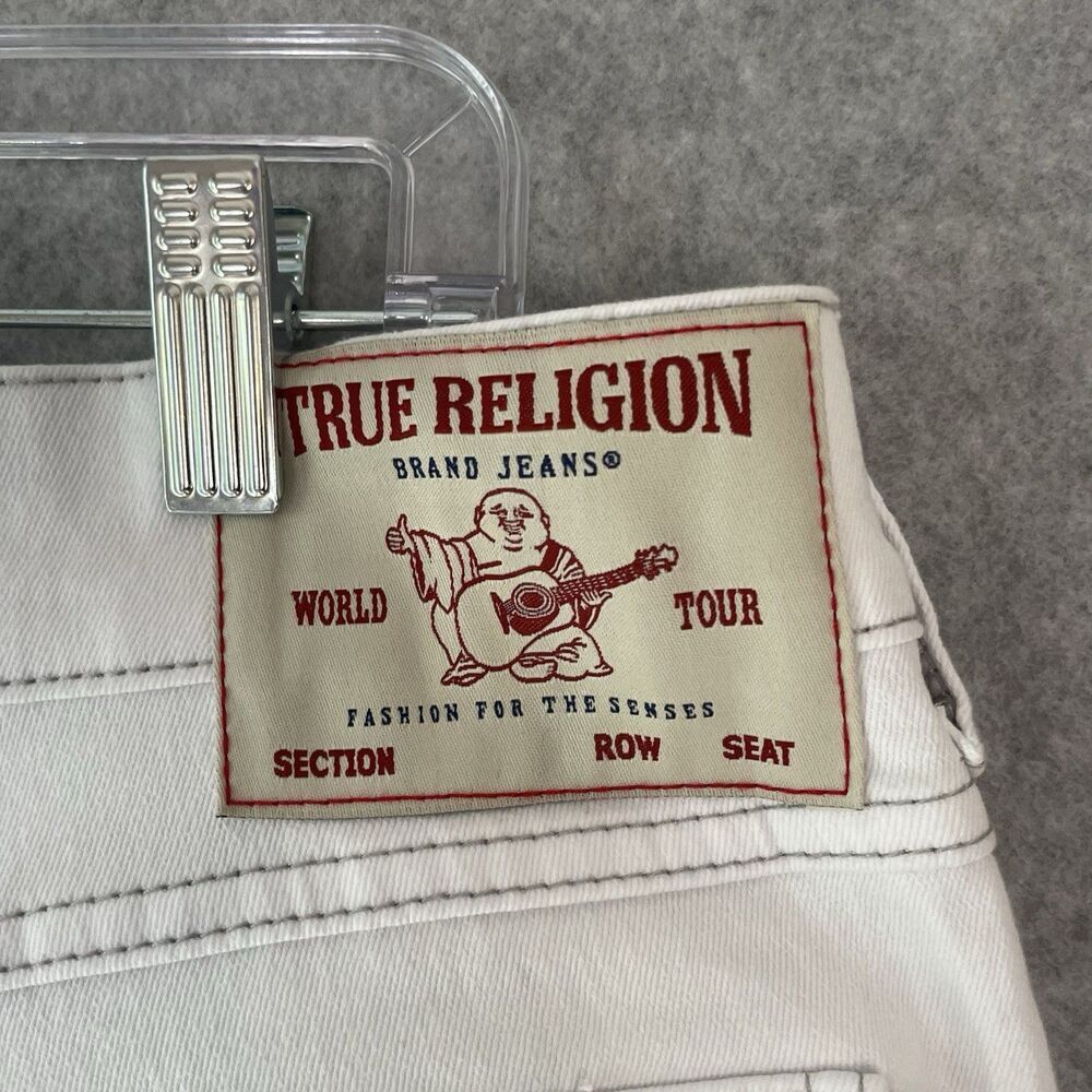 True Religion Geno Relaxed Slim Men's White Jeans 34x32 - Picture 6 of 13